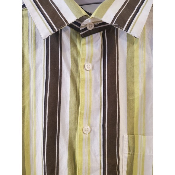 Geoffrey Beene Men's Size‎ XL Striped Long Sleeve Button Up Shirt Multicolor - Picture 2 of 13